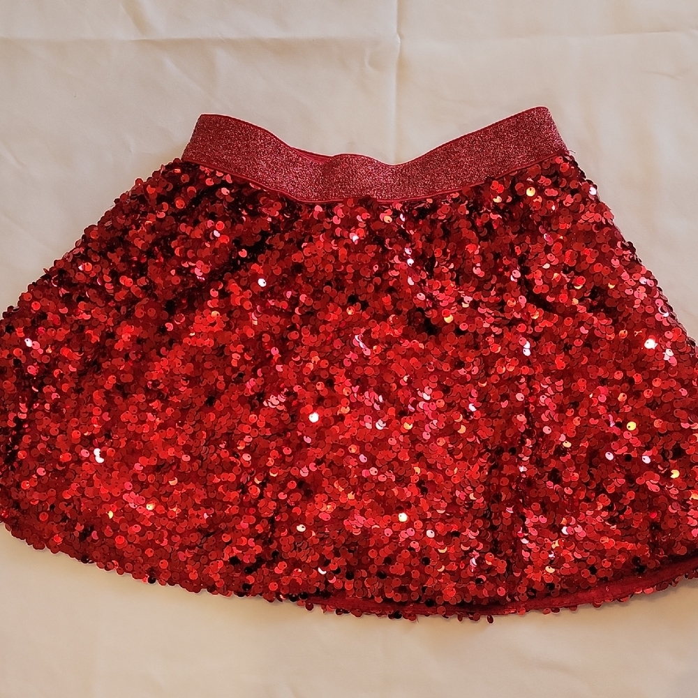 Red Sequin Skirt
